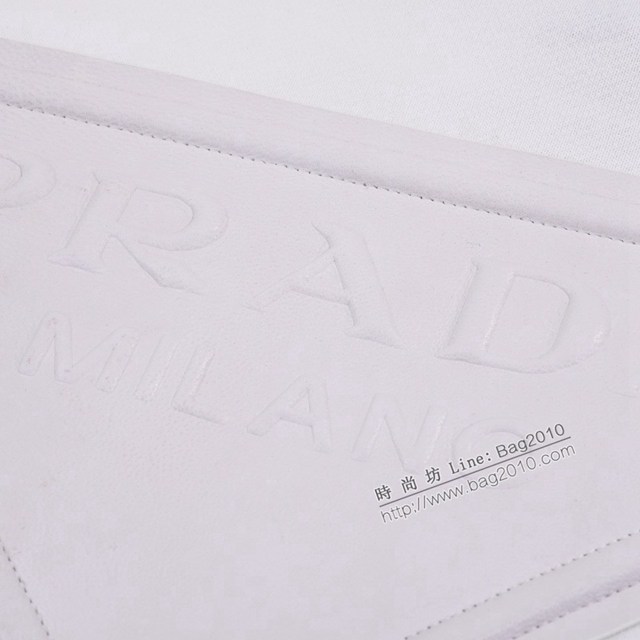 Prada專櫃普拉達2023FW新款壓花字母皮標衛衣 男女同款 tzy2922